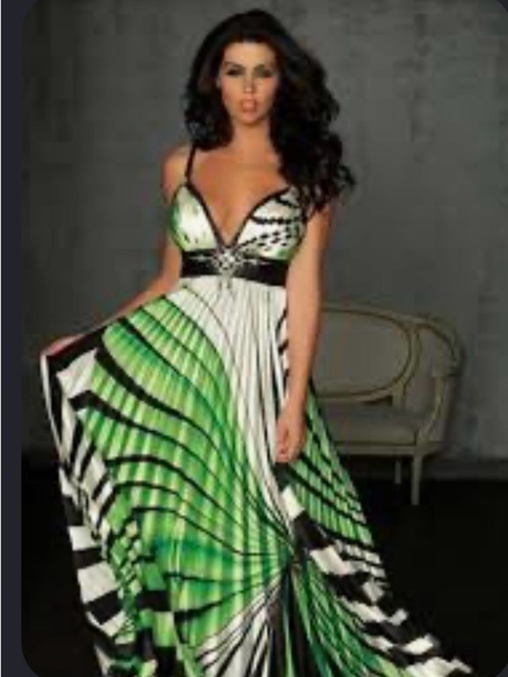 Chicas Floral With Sequence Maxi Dress